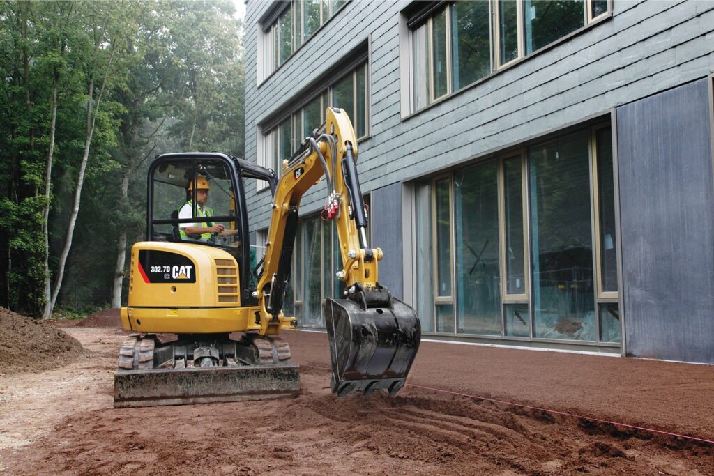 cat, 7d, mini excavator-2579431.jpg